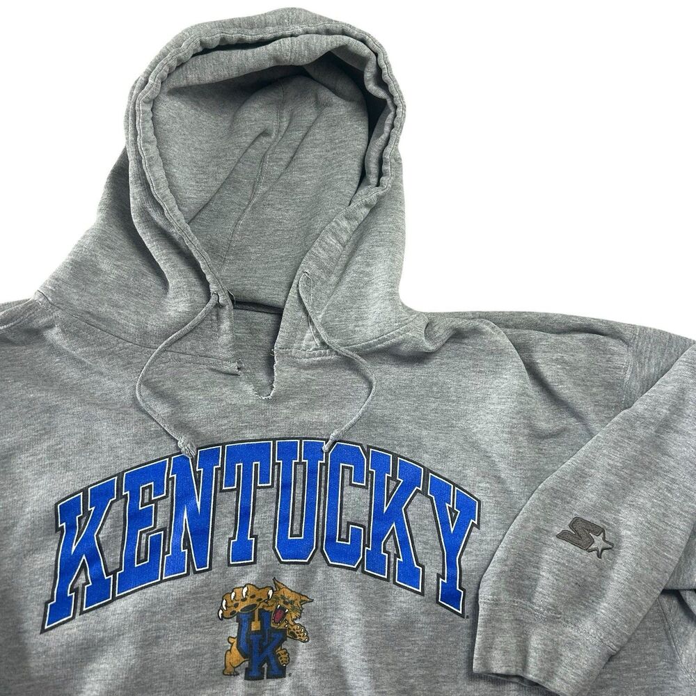 Vintage Kentucky Wildcats Starter Hoodie Men’s 3XL Retro Banned Logo 90s Gray